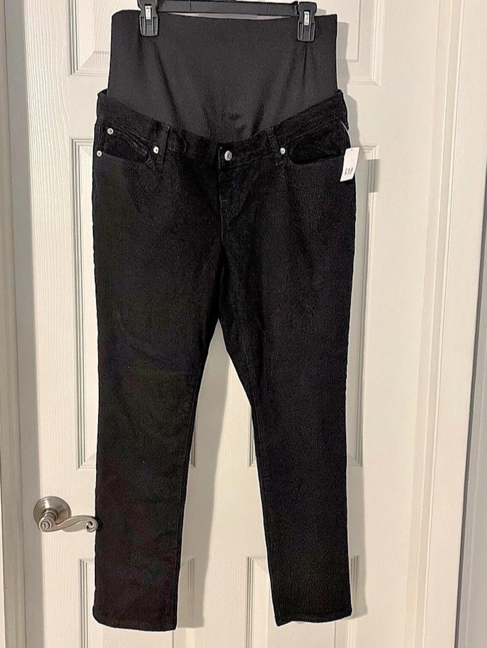 Gap Maternity Black Skinny jeans Pants Size 32 14 R NWT